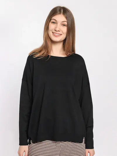 Черный джемпер из вискозы